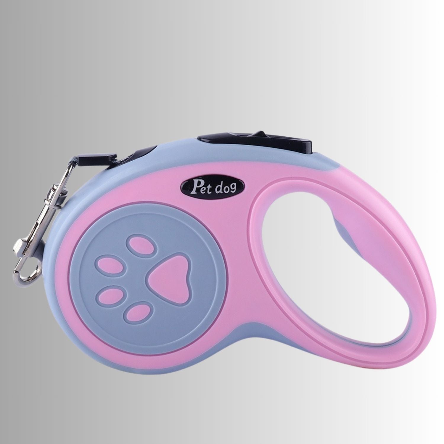 Inklapbare Hondenlijn roze hondenriem met pootafdruk logo